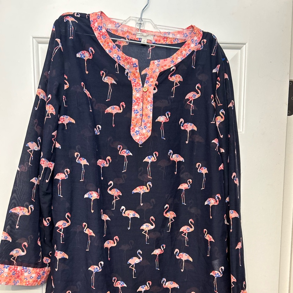 Talbots size small bathing suit coverup. Flamingos. Beautiful!